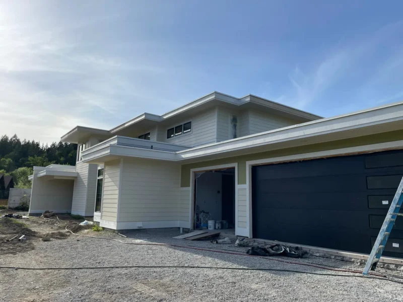 Two-story Seattle-area home with freshly painted siding