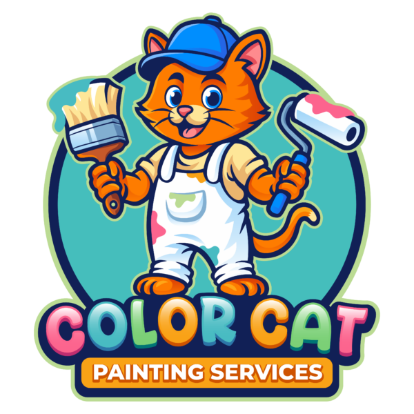 Color Cat Painting mascot